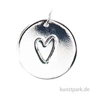 Artikelbild des Artikels “Schmuck-Anhänger Scheibe - Herz, Silber “