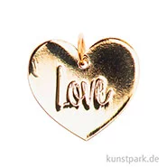 Artikelbild des Artikels “Schmuck-Anhänger Scheibe - Love, Gold “