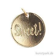 Artikelbild des Artikels “Schmuck-Anhänger Scheibe - Sweet, Gold “