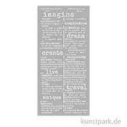 Artikelbild des Artikels “Stamperia Schablone - Create Happiness Diary Dictionary, 12 x 25 cm “