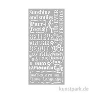 Artikelbild des Artikels “Stamperia Schablone - Furry Friends Quotes Pattern, 12 x 25 cm “