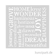 Artikelbild des Artikels “Stamperia Schablone - Hidden Grove Writings, 12 x 12 cm “