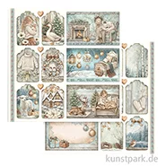 Artikelbild des Artikels “Stamperia Scrappapier - White Christmas Mixed Cards Tags, 30,5 cm “