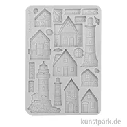Artikelbild des Artikels “Stamperia Silikon Gießform - Silent Sea Houses and Lighthouse, A5 “