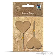 Artikelbild des Artikels “Vintage Papierfähnchen - Herz aus Kraftpapier, 10 Stück “