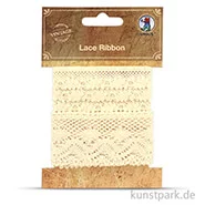 Artikelbild des Artikels “Vintage Spitzenband - Creme, 1,2 - 3,8 cm x 1 m, 2 Stück sortiert “