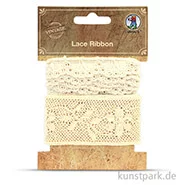 Artikelbild des Artikels “Vintage Spitzenband - Creme, 1,6 - 4 cm x 1 m, 2 Stück sortiert “