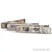 Artikelbild des Artikels “Vintage Stoffbänder - Zeitung 3-er Set, 1,5 cm x 1 m, selbstklebend “