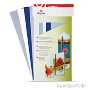 Artikelbild des Artikels “Wachsfolie - Blau-Töne, 20x6,5 cm, 4 Farben sortiert “