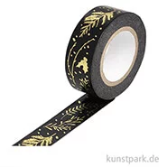 Artikelbild des Artikels “Washi Tape - Nostalgic Christmas, Zweige Schwarz-Gold, 10 m “