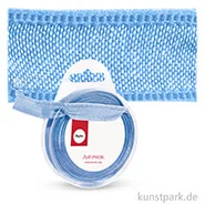 Artikelbild des Artikels “Webband Uni mit Kante, 15 mm x 5 m Einzelfarbe | Bayrisch Blau“