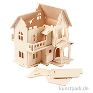 Artikelbild des Artikels “3D-Holzpuzzle Haus mit Balkon, 15,8x17,5x19,5cm “