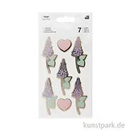 Artikelbild des Artikels “3D Sticker - Flieder, Blumen, 7 Aufkleber “
