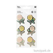 Artikelbild des Artikels “3D Sticker - Pfingstrosen, Blumen, 6 Aufkleber “