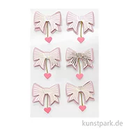 Artikelbild des Artikels “3D Sticker - Schleifen mit Herzen, Mauve, 6 Aufkleber “