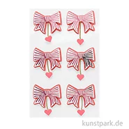 Artikelbild des Artikels “3D Sticker - Schleifen mit Herzen, Peach, 6 Aufkleber “