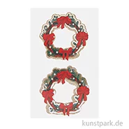 Artikelbild des Artikels “3D Sticker - Weihnachtskränze, 2 Aufkleber “