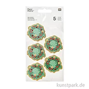 Artikelbild des Artikels “3D Sticker - Weihnachtskränze, 5 Aufkleber “