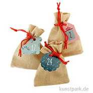 Artikelbild des Artikels “Adventskalender Bastelset - Natur, Juteoptik, 49-teilig “