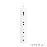 Artikelbild des Artikels “Adventskerze mit Zahlen 1-4, Weiß, 4 x 20 cm “