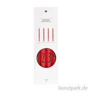 Artikelbild des Artikels “Adventskerzen Set mit Zahlen, 1-4, Rot, 2,2 x 28 cm “