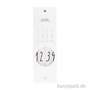 Artikelbild des Artikels “Adventskerzen Set mit Zahlen, 1-4, Weiß, 2,2 x 28 cm “