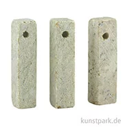 Artikelbild des Artikels “Amulettstäbchen aus Speckstein, Größe 5x1x1 cm mit Loch, 3 Stück “