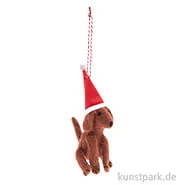 Artikelbild des Artikels “Anhänger Filz Weihnachtshund, Braun, 14 x 5 x 8 cm “