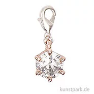 Artikelbild des Artikels “Anhänger Glasschliffstein gefasst - Roségold “