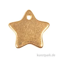Artikelbild des Artikels “Anhänger Metall - goldener Stern, 2 Stück “