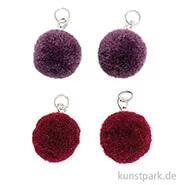 Artikelbild des Artikels “Anhänger Mini Pompons - Lila, 4er Set “