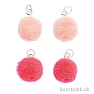 Artikelbild des Artikels “Anhänger Mini Pompons - Rosa, 4er Set “