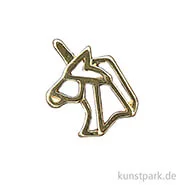 Artikelbild des Artikels “Anhänger Origami - Einhorn, Gold “