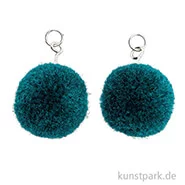 Artikelbild des Artikels “Anhänger Pompons - Türkis, 2er Set “