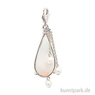 Artikelbild des Artikels “Anhänger Tropfen - Perlmutt, Silber “