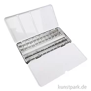 Artikelbild des Artikels “Aquarell-Leerkasten aus Metall für 48 halbe oder 24 ganze Näpfe “