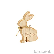 Artikelbild des Artikels “Aufsteller Hase, Frohe Ostern, Holz, Natur, 9 x 15 x 2 cm “
