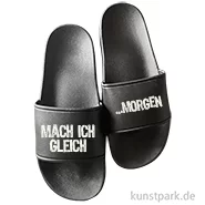 Artikelbild des Artikels “Badelatschen, Schwarz, Bedruckt, Design, Mach ich gleich “