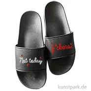 Artikelbild des Artikels “Badelatschen, Schwarz, Bedruckt, Design, Not today “