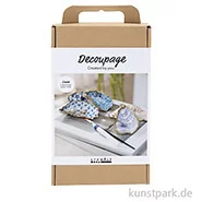 Artikelbild des Artikels “Bastelset Decoupage, Austernschalen, Blau Weiß Gold “
