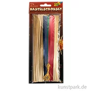 Artikelbild des Artikels “Bastelstroh - Set für Strohsterne, 75 Bastelhalme + Goldkordel “