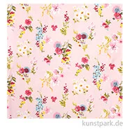 Artikelbild des Artikels “Beschichteter Baumwollstoff - Blumen Rosa - 1 m x 1,5 m “