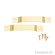 Artikelbild des Artikels “Zackenaufhänger, 2 Stück mit 4 Schrauben, 66mm, Gold “