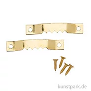 Artikelbild des Artikels “Zackenaufhänger, 2 Stück mit 4 Schrauben, 40mm, Gold “