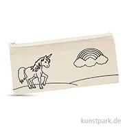 Artikelbild des Artikels “Bleistift-Mäppchen aus Baumwolle mit Einhornmotiv, Größe 21x9 cm “