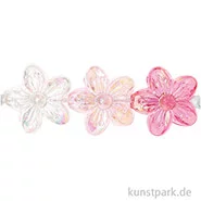 Artikelbild des Artikels “Blumen Perlen, Rosa Mix, Holographisch, 15 x 15 x 7 mm, 12 Stück “