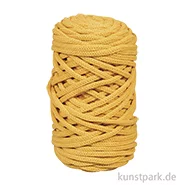 Artikelbild des Artikels “Braidy Recycling Garn, geflochten für Makramee, 250 g 4 mm | Honiggelb“