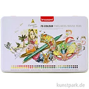 Artikelbild des Artikels “Bruynzeel Fineliner Brush Pen Set mit 72 Stiften im Metalletui “