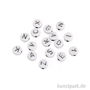 Artikelbild des Artikels “Buchstaben-Perlen aus Plastik, 6 mm ø, Weiß Silber, 40g “