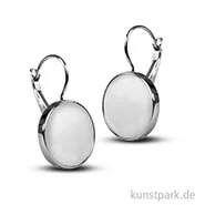Artikelbild des Artikels “Cabochon Ohrring Rund 2 Stück - dm 18mm - Silber “
